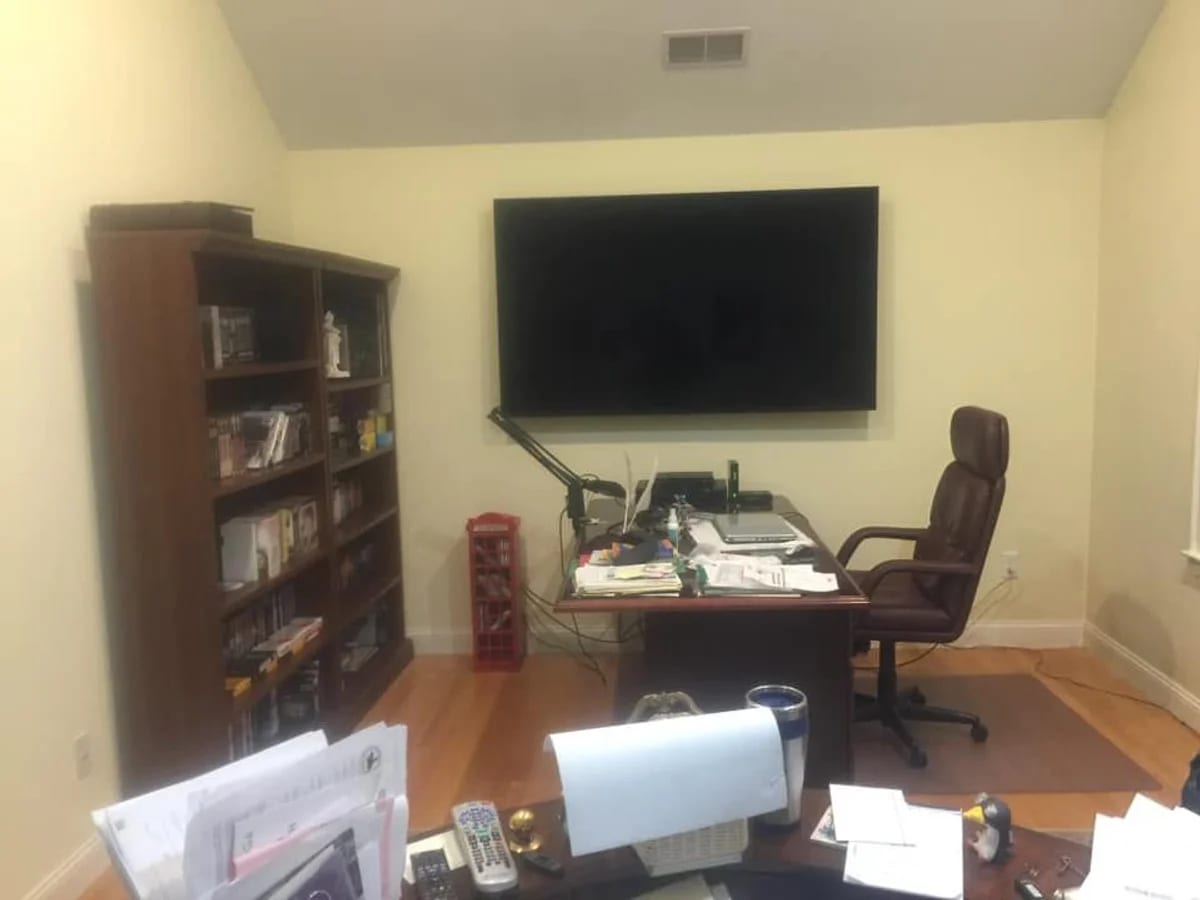 Home office AV setup in Northborough, MA installed by J&S Audio Video Solutions