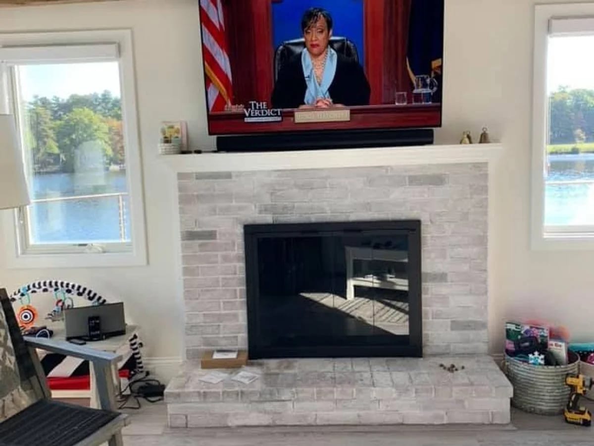 Living room audio visual installation in Leicester, MA by J&S Audio Video Solutions